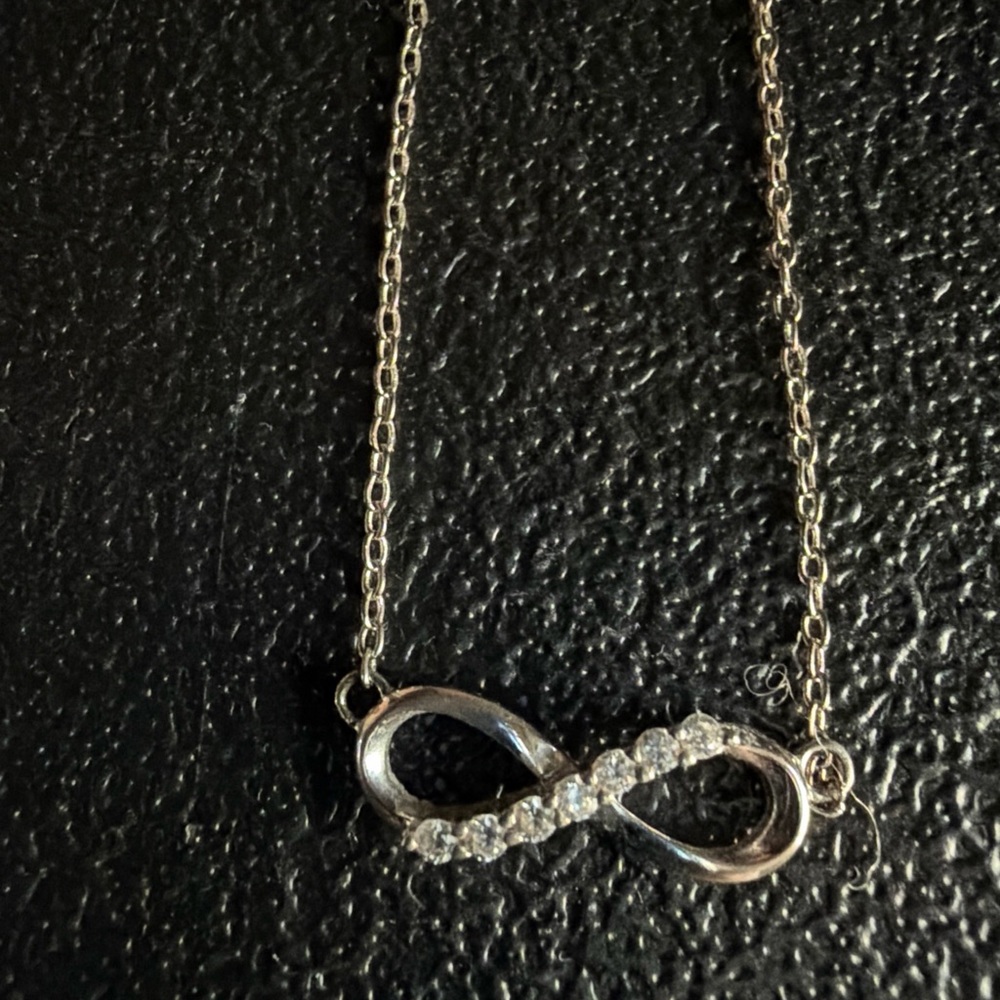 Source Unknown Silver Infinity Necklace - image 1
